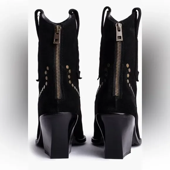 Zadig & Voltaire Cara High Suede studded ankle boots  New - Picture 2 of 13